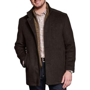 imageJohnston ampamp Murphy Upton Car Coat for Men  Winter Jackets for Men Timeless Mens Plaid CoatBrown