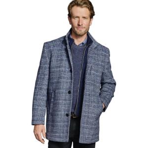 imageJohnston ampamp Murphy Upton Car Coat for Men  Winter Jackets for Men Timeless Mens Plaid CoatNavy Plaid