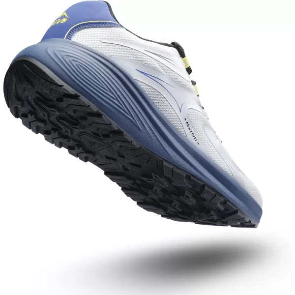 NORTIV 8 Mens Cushioned Trail Running Shoes Rubber Sole Non Slip Lightweight Lace Up Walking ShoeBlueWhite