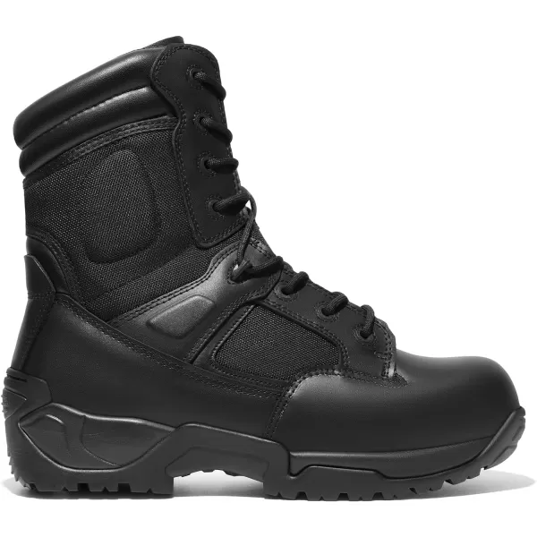 NORTIV 8 Steel Toe Boots for Men Safety Industrial amp Construction Military Work Boots Slip Resistant ASTM F241318Blackr