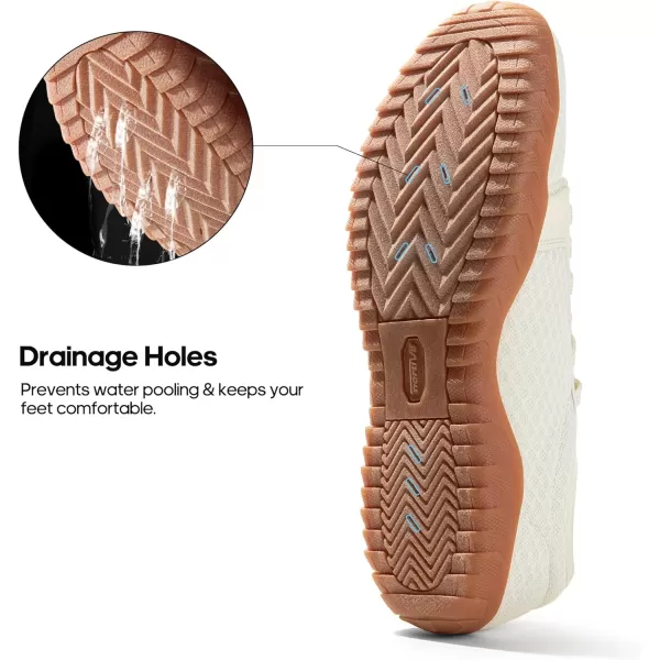 NORTIV 8 Water Shoes for Men Women Barefoot Quick Drying CasualStyle Swim Beach Boat Hiking Fishing Diving Surf Walking ShoesBeige