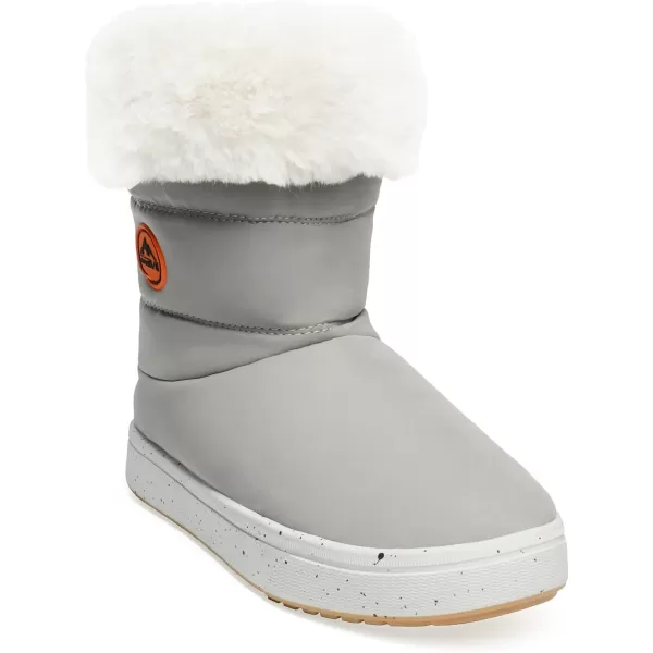 NORTIV 8 Womens Winter Snow Boots Slip on Insulated Fur Lightweight Cold Weather BootsLightGrey