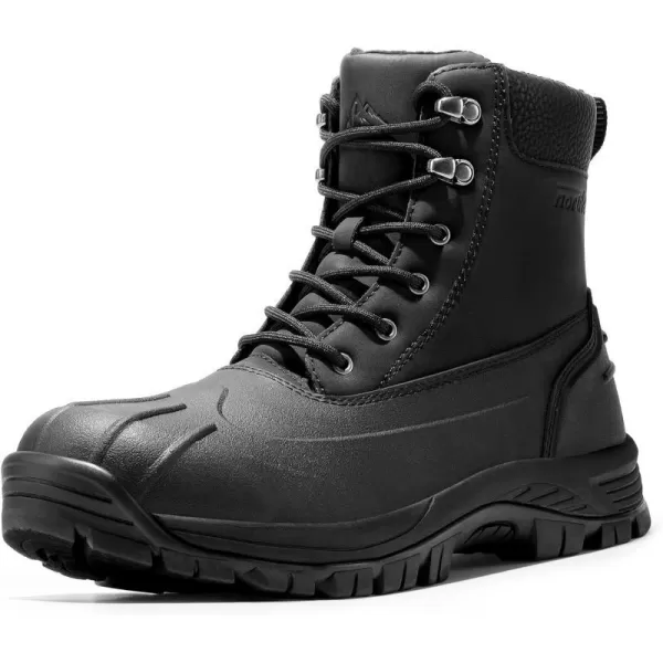 NORTIV 8 Mens Boots Lightweight Casual Waterproof Slip Resistance Work BootBlack