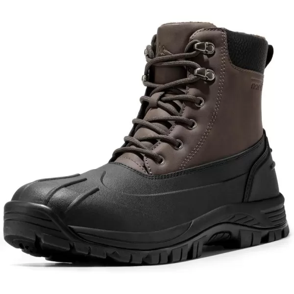 NORTIV 8 Mens Boots Lightweight Casual Waterproof Slip Resistance Work BootBrown