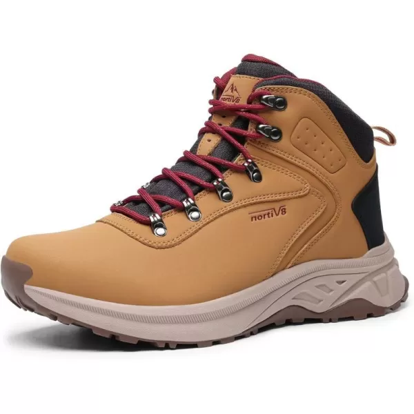 NORTIV 8 Mens Waterproof Hiking Boots Outdoor ShoesBrown