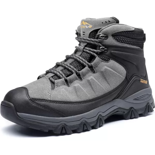 NORTIV 8 Mens Waterproof Hiking Boots Outdoor Trekking Packpacking Mountaineering ShoesGrey