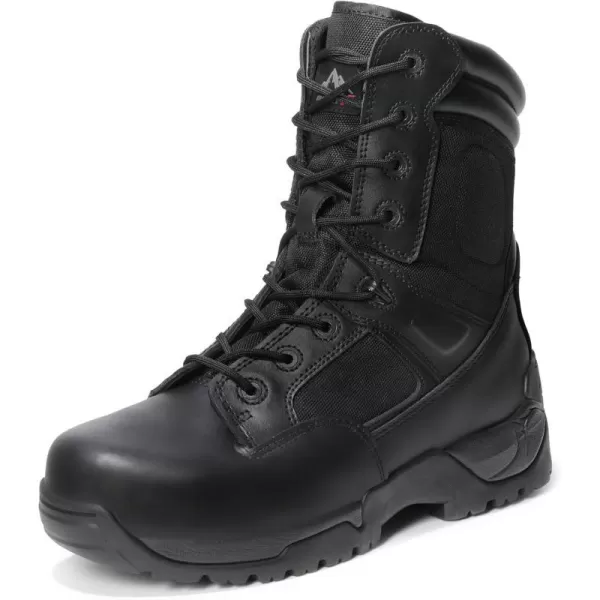 NORTIV 8 Steel Toe Boots for Men Safety Industrial amp Construction Military Work Boots Slip Resistant ASTM F241318Blackr