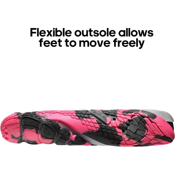 NORTIV 8 Athletic Hiking Water Shoes for Women Quick Dry Barefoot Walking Kayaking Surfing Training Beach ShoesHot PinkBlack