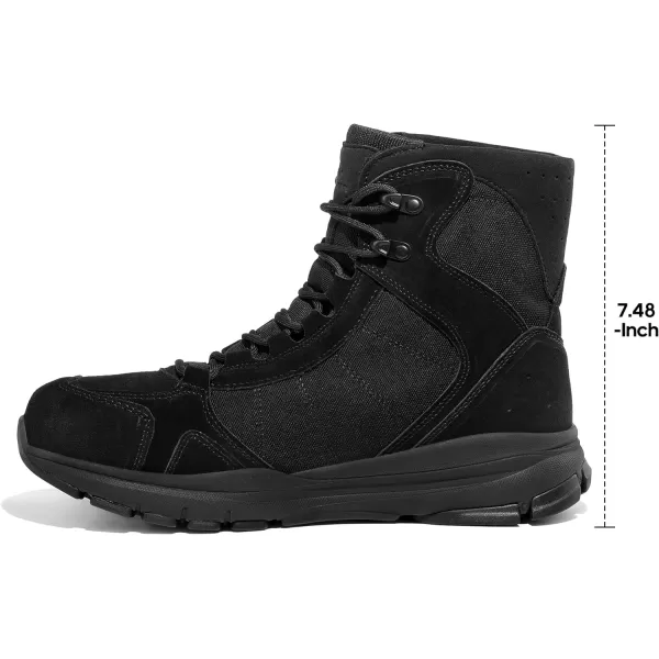 NORTIV 8 Mens Lightweight Military Tactical Work Boots Outdoor Motorcycle Combat BootsAll Black