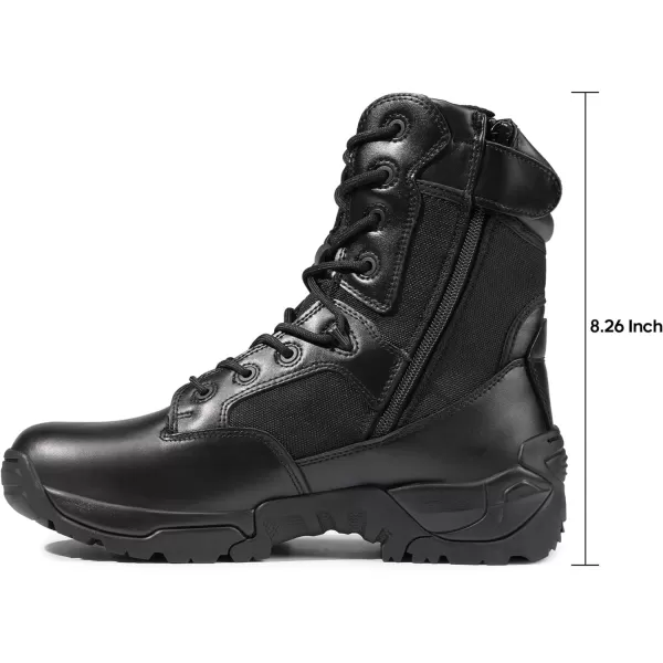 NORTIV 8 Mens Military Tactical Work Boots Hiking Motorcycle Combat BootsBlack