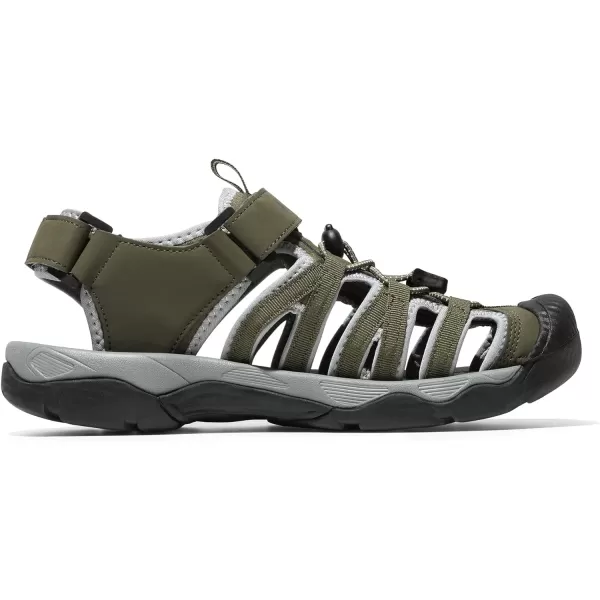 NORTIV 8 Mens Sandals Closed Toe Athletic Sport Sandals Mens Summer Shoes Lightweight Trail Walking Sandals for MenArmy Green