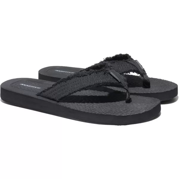 NORTIV 8 Mens Thong Flip Flops Sandals Comfortable Light Weight Beach Sandal181111Black