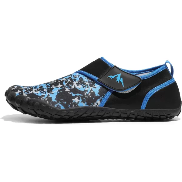 NORTIV 8 Water Shoes for Men Barefoot Aqua Swim Beach Walking Hiking Water ShoesBlackBlue