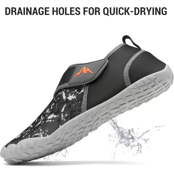 NORTIV 8 Water Shoes for Men Barefoot Aqua Swim Beach Walking Hiking Water ShoesGrey