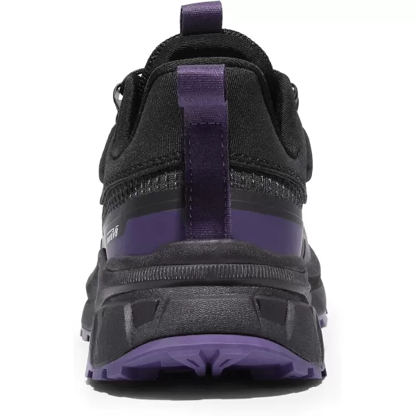 NORTIV 8 Womens Lightweight Hiking Shoes Quick Laces Outdoors SneakersBlack Purple