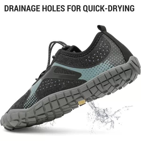 NORTIV 8 Womens Quick Dry Water Shoes Barefoot Sports Aqua Beach Pool Swim ShoesBlackGreyPurple