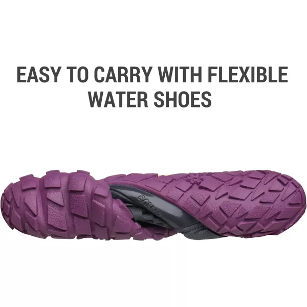 NORTIV 8 Womens Quick Dry Water Shoes Barefoot Sports Aqua Beach Pool Swim ShoesGreyPurple