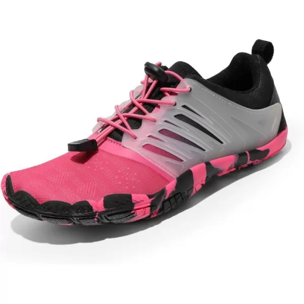 NORTIV 8 Athletic Hiking Water Shoes for Women Quick Dry Barefoot Walking Kayaking Surfing Training Beach ShoesHot PinkBlack