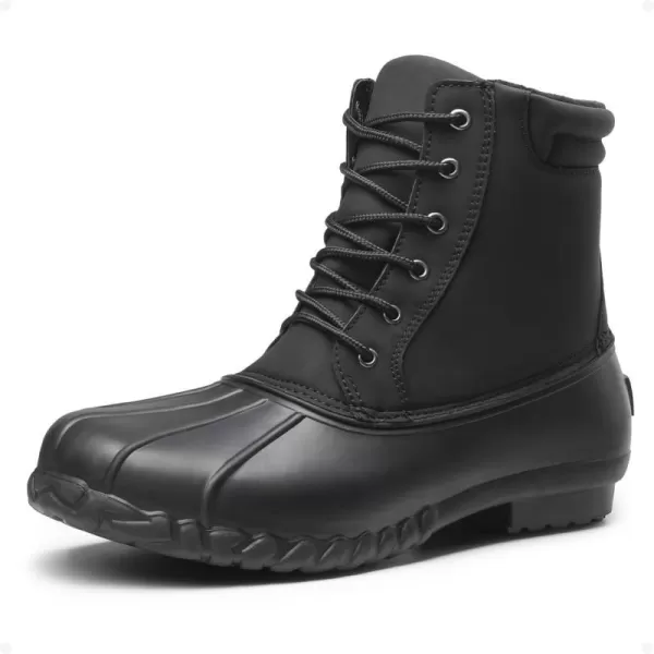 NORTIV 8 Mens Duck Boots Snow Winter Classic Insulated Waterproof Shell BootBlack