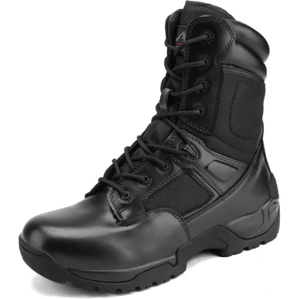 NORTIV 8 Mens Military Tactical Work Boots Hiking Motorcycle Combat BootsBlack