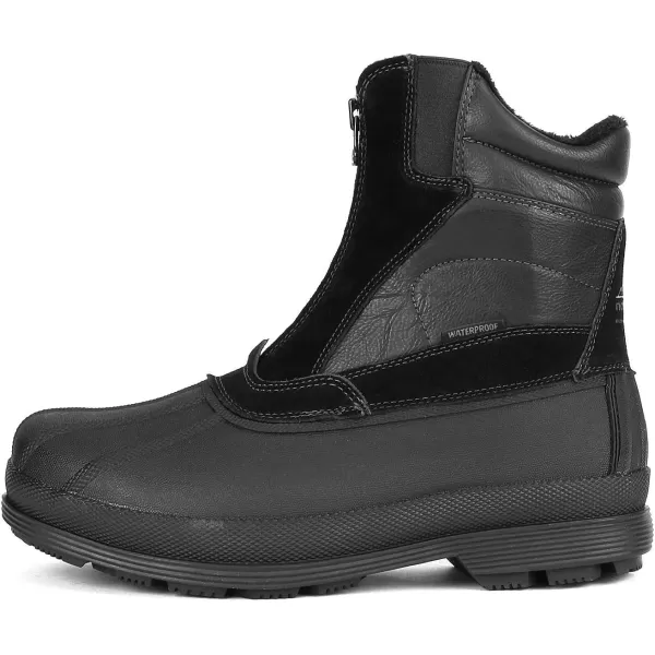 NORTIV 8 Mens Insulated Waterproof Winter Snow Boots Warm Outdoor Boots for Cold Weather170410black