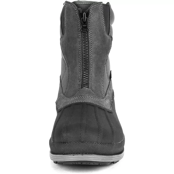 NORTIV 8 Mens Insulated Waterproof Winter Snow Boots Warm Outdoor Boots for Cold Weather170410greyBlack