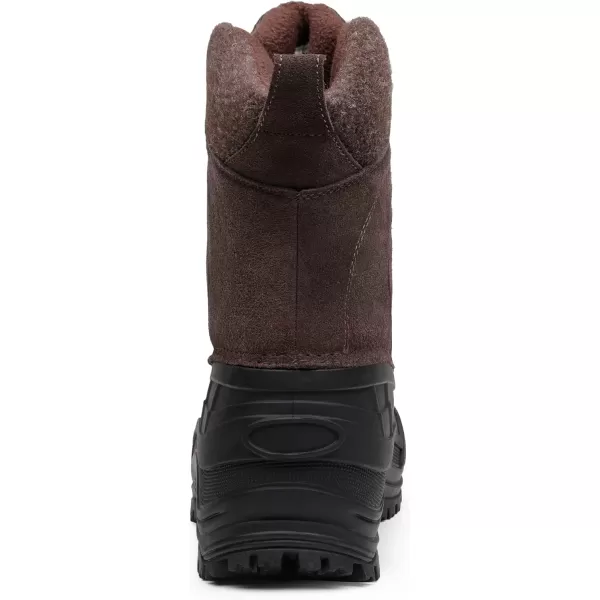 NORTIV 8 Mens Insulated Waterproof Winter Snow BootsBrown