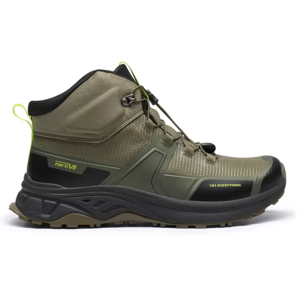 NORTIV 8 Mens Waterproof Hiking Boots Outdoor ShoesArmy Green