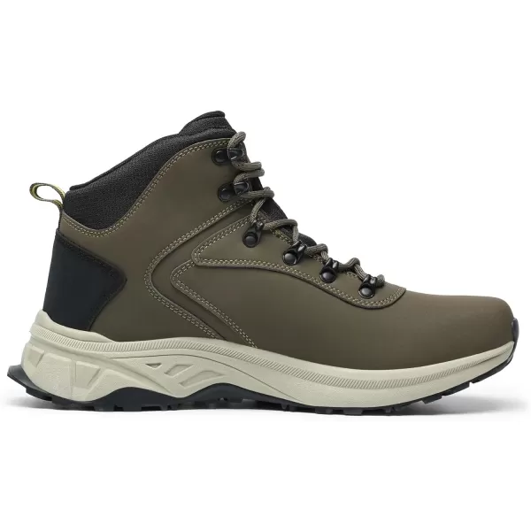 NORTIV 8 Mens Waterproof Hiking Boots Outdoor ShoesArmy Green