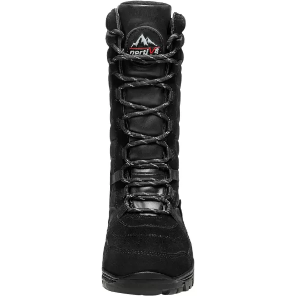 NORTIV 8 ROGUE Womens Mid Calf Lace up Insulated Winter Snow BootsBlack