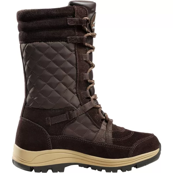 NORTIV 8 ROGUE Womens Mid Calf Lace up Insulated Winter Snow BootsDark Brown