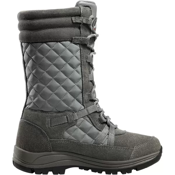 NORTIV 8 ROGUE Womens Mid Calf Lace up Insulated Winter Snow BootsGrey