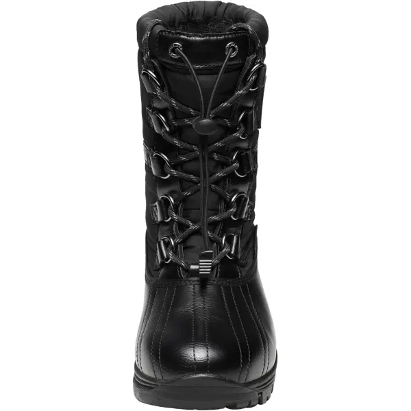 NORTIV 8 Womens Mid Calf Insulated Winter Snow BootsBlackC