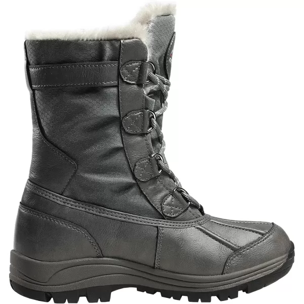 NORTIV 8 Womens Mid Calf Insulated Winter Snow BootsGreyS