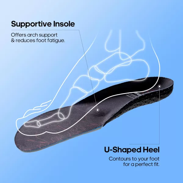 NORTIV 8 Insoles for Men Women Arch Support for Feet Relief Work Insoles for Men and Women for Everyday Use US Men 355Women 565 SNIS221UBlack M1112L125135