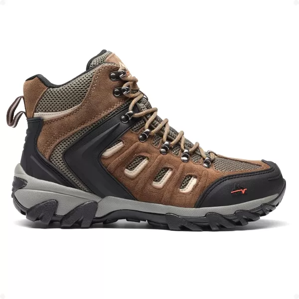 NORTIV 8 Mens Waterproof Hiking Boots Winter Hiking Boots Outdoor BootsBrown