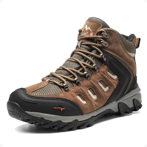 NORTIV 8 Mens Waterproof Hiking Boots Winter Hiking Boots Outdoor BootsBrown