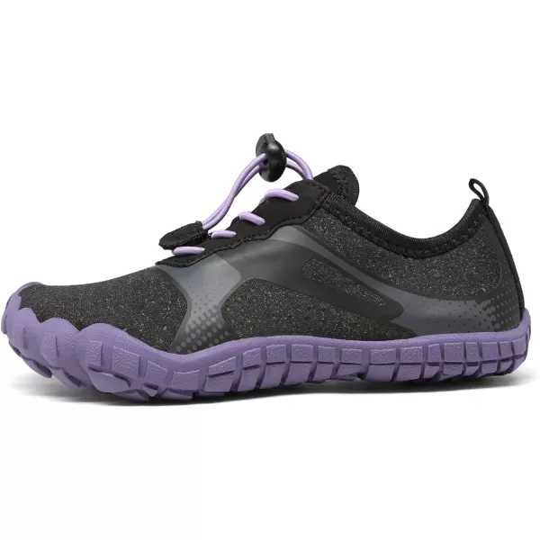 NORTIV 8 Kids Water Shoes Boys Girls Lightweight Athletic Outdoor Quick Dry Barefoot Sports ShoesToddlerLittle KidBig KidBlackGreyPurple