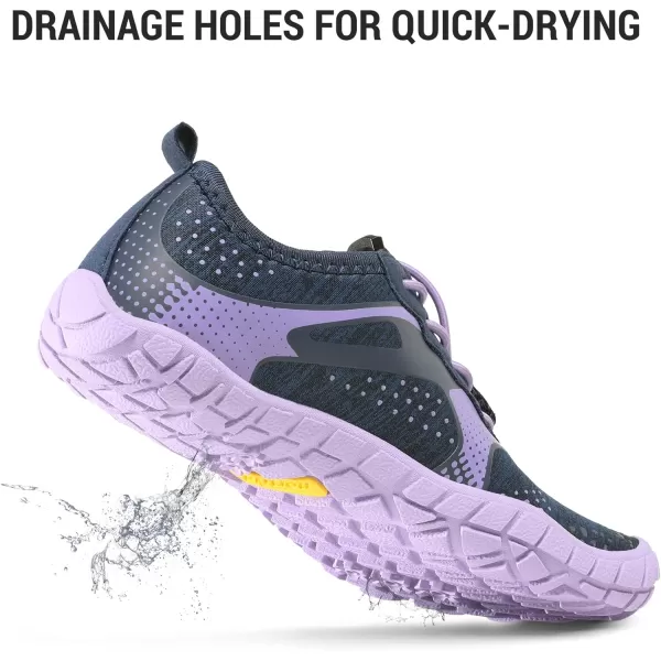 NORTIV 8 Kids Water Shoes Boys Girls Lightweight Athletic Outdoor Quick Dry Barefoot Sports ShoesToddlerLittle KidBig KidDarkBluePurple