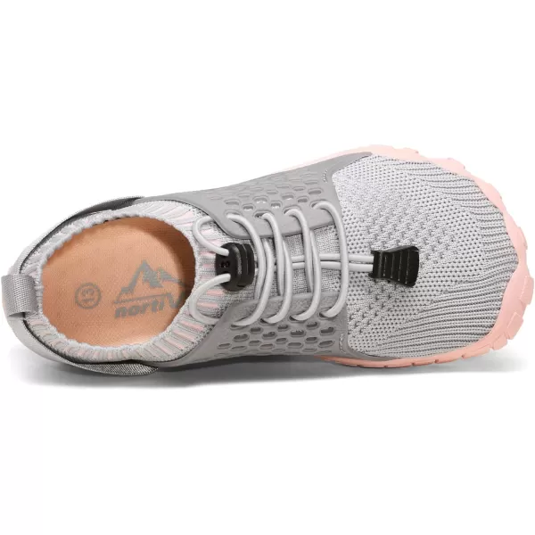 NORTIV 8 Kids Water Shoes Boys Girls Lightweight Athletic Outdoor Quick Dry Barefoot Sports ShoesToddlerLittle KidBig KidLight GreyPink2