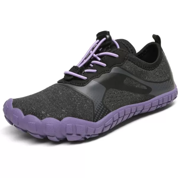 NORTIV 8 Kids Water Shoes Boys Girls Lightweight Athletic Outdoor Quick Dry Barefoot Sports ShoesToddlerLittle KidBig KidBlackGreyPurple