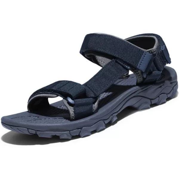 NORTIV 8 Mens Sandals Hiking Sports Lightweight Summer Water Arch Support River Open Toe Athletic Trail Outdoor Walking SandalsDarkBlueGrey