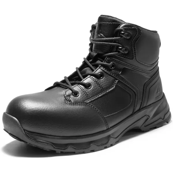 NORTIV 8 Steel Toe Boots for Men Safety Construction Work BootsWaterproofBlack