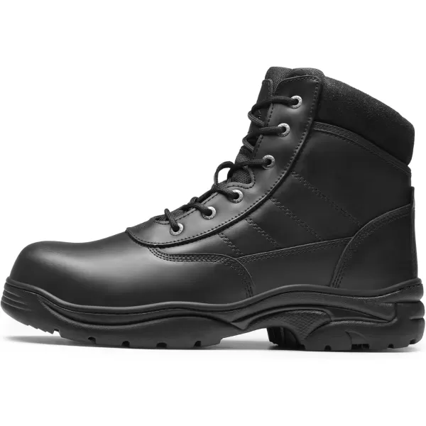 imageNORTIV 8 Mens Steel Toe Work Boots Breathable Ankle Safety Industrial ampamp Construction BootsBlack