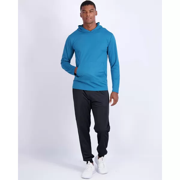 Real Essentials 3 Pack Mens Mesh Long Sleeve Athletic Pullover Hoodie Sweatshirt Pockets UPF 50 Available in Big ampamp TallSet 3