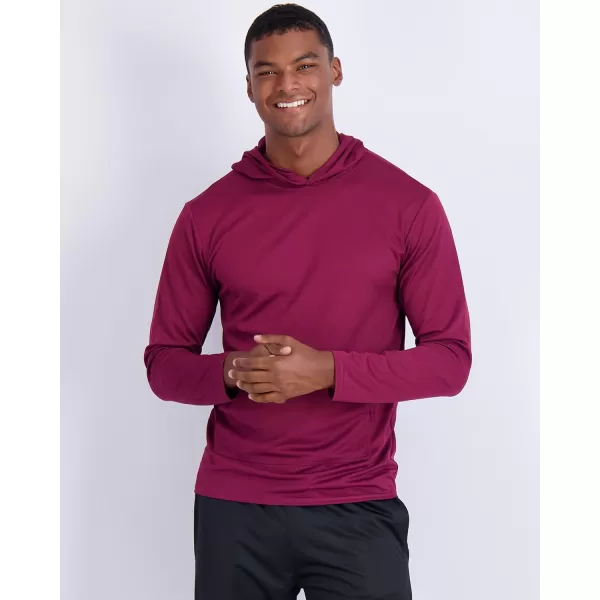 Real Essentials 3 Pack Mens Mesh Long Sleeve Athletic Pullover Hoodie Sweatshirt Pockets UPF 50 Available in Big ampamp TallSet 4