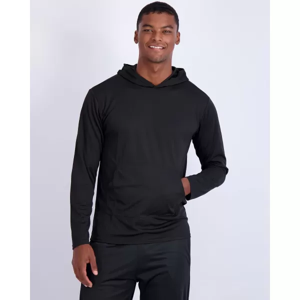 Real Essentials 3 Pack Mens Mesh Long Sleeve Athletic Pullover Hoodie Sweatshirt Pockets UPF 50 Available in Big ampamp TallSet 6