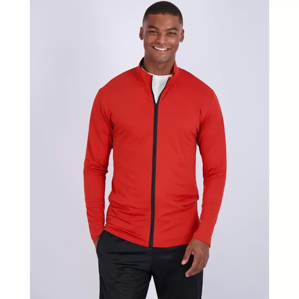 Real Essentials 3 Pack Mens DryFit Long Sleeve Full Zip Hoodie ampamp Jacket Athletic Running Jacket Available in Big ampamp TallSet 2