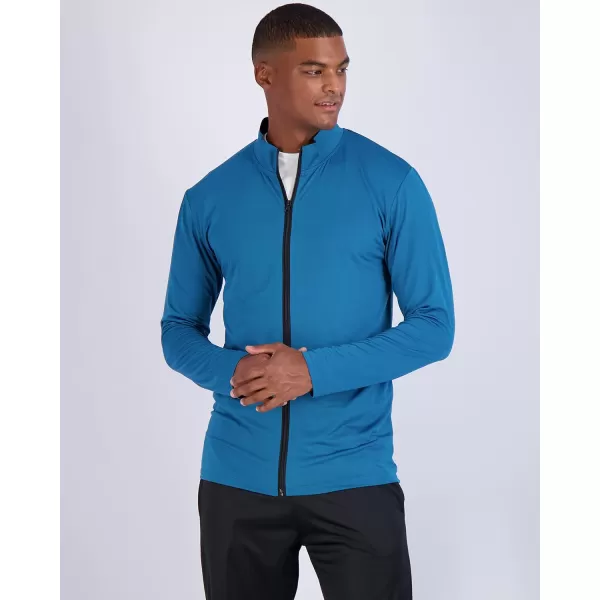 Real Essentials 3 Pack Mens DryFit Long Sleeve Full Zip Hoodie ampamp Jacket Athletic Running Jacket Available in Big ampamp TallSet 5