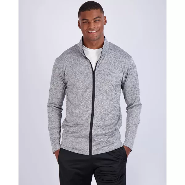 Real Essentials 3 Pack Mens DryFit Long Sleeve Full Zip Hoodie ampamp Jacket Athletic Running Jacket Available in Big ampamp TallSet 7